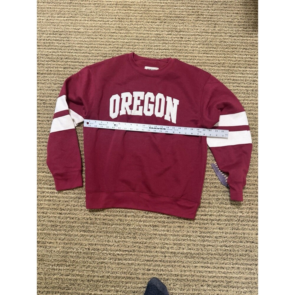Oregon Burgundy Crewneck Sweatshirt Lg NWT New York Popular Vintage Style